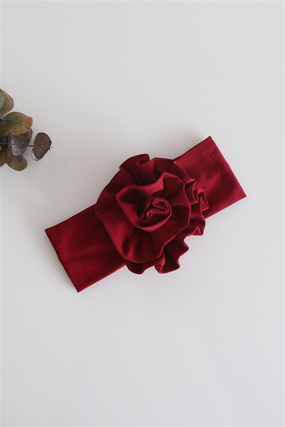 Bordo Renkli Çiçek Bandana
