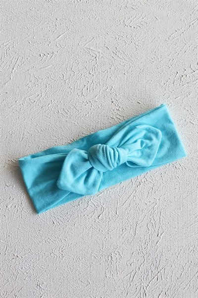 Canlı Mavi Renkli Bebek Tavşan Kulak Bandana