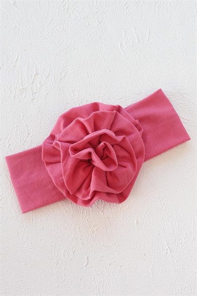 Canlı Pembe Renkli Çiçek Bandana