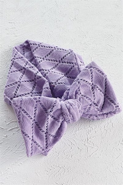 Eflatun Renkli Büyük Fiyonk Fisto Bandana