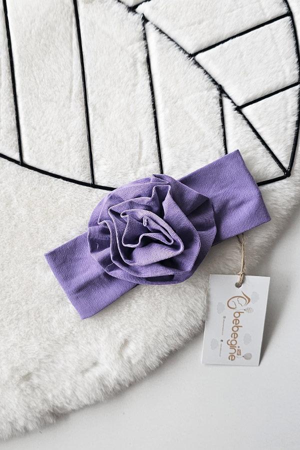 Eflatun Renkli Çiçek Bandana