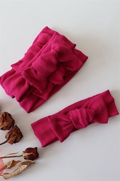 Fuşya Yeni Renkli Ribana Bandana