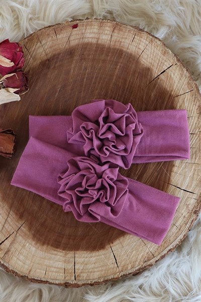Gül Kurusu Renkli Çiçek Bandana