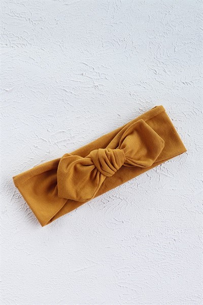 Hardal Renkli Bebek Tavşan Kulak Bandana