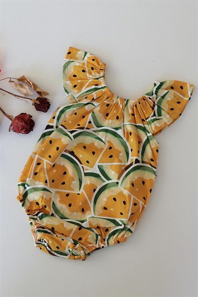 Kavun Desenli Bebek Romper