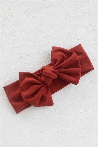 Kiremit Renkli Düğüm Fiyonk Bandana