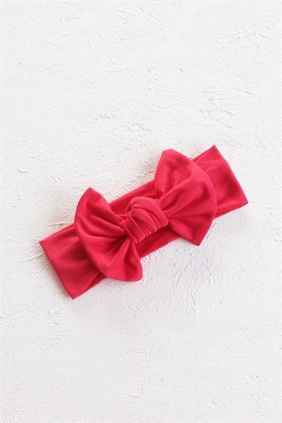 Koyu Fuşya Renkli Düğüm Fiyonk Bandana