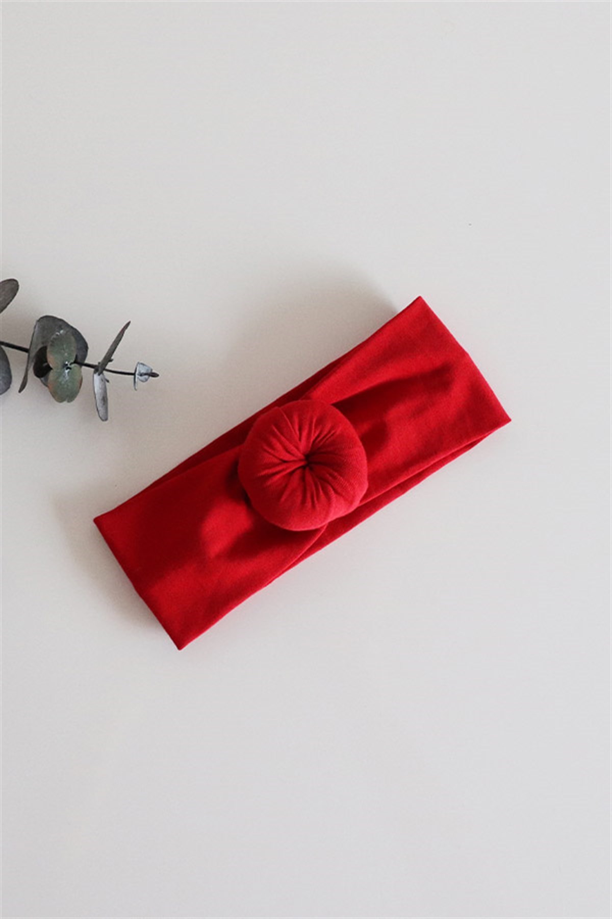Koyu Kırmızı Renkli Bebek Donut Bandana