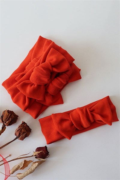 Koyu Turuncu Renkli Ribana Bandana