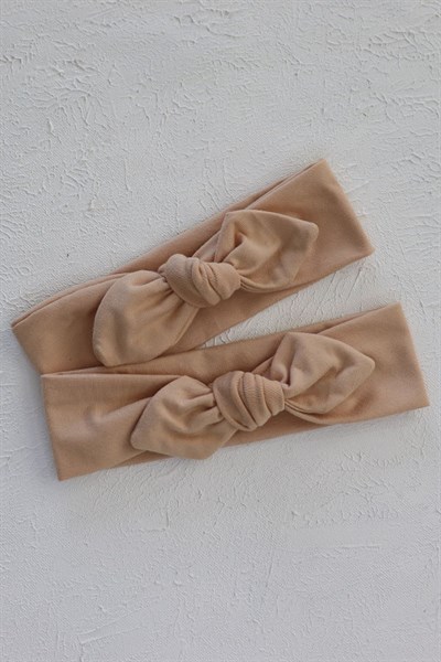 Krem Bej Renkli Tavşan Kulak Bandana
