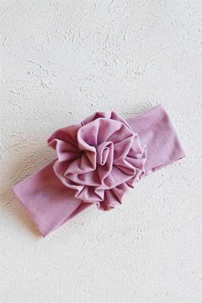 Lila Renkli Çiçek Bandana