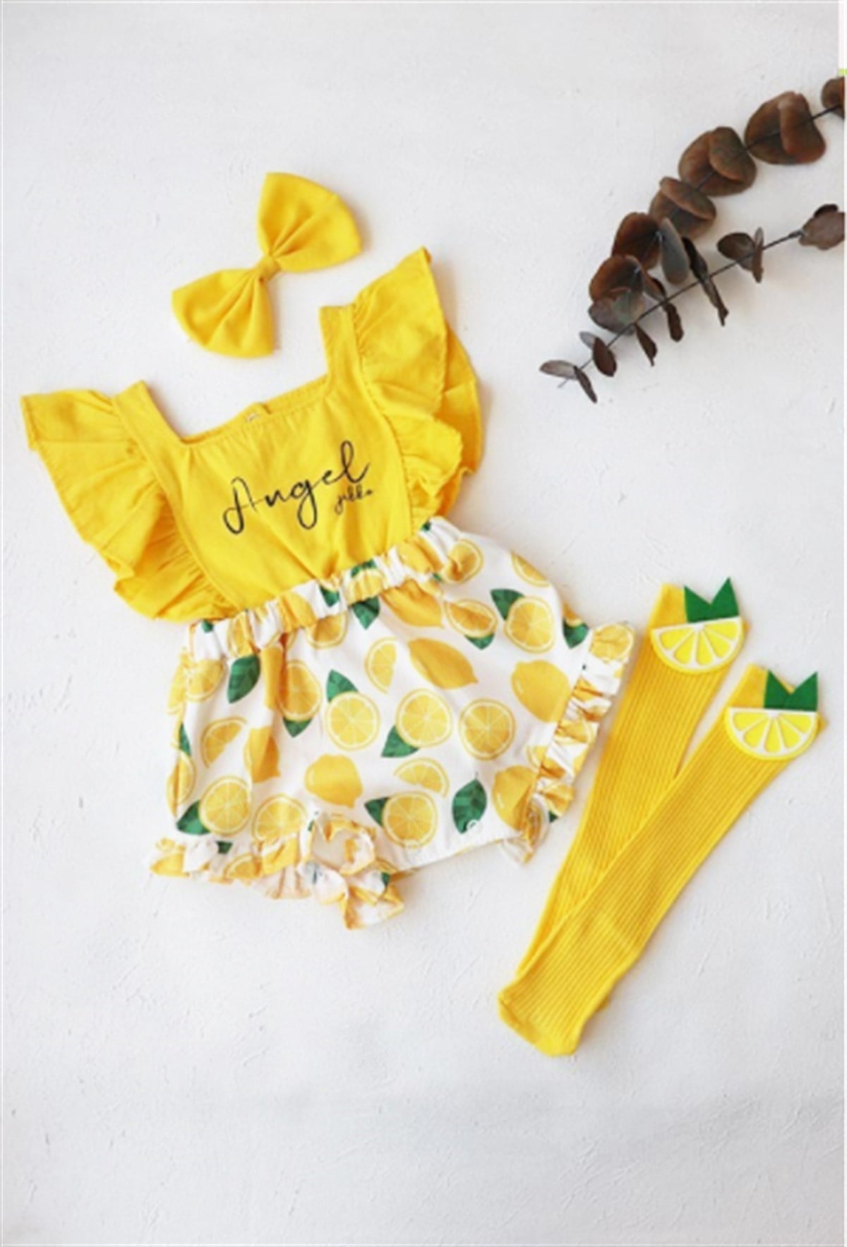 Limon Konsept Bebek Romper Özel Set
