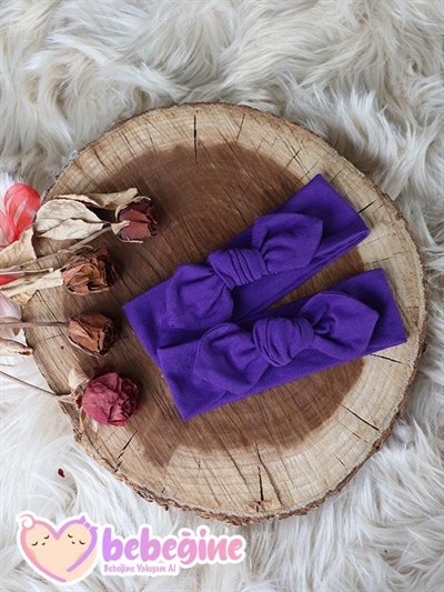 Mor Renkli Tavşan Kulak Bandana