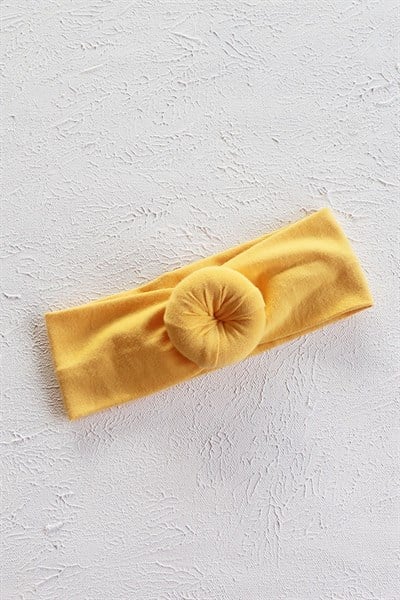 Pastel Sarı Renkli Bebek Donut Bandana