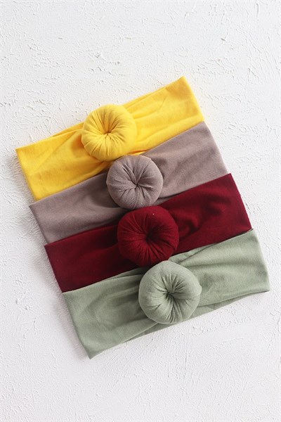 Rengarenk 4'lü Donut Bandana Seti Paket 2 (0 - 6 Ay)