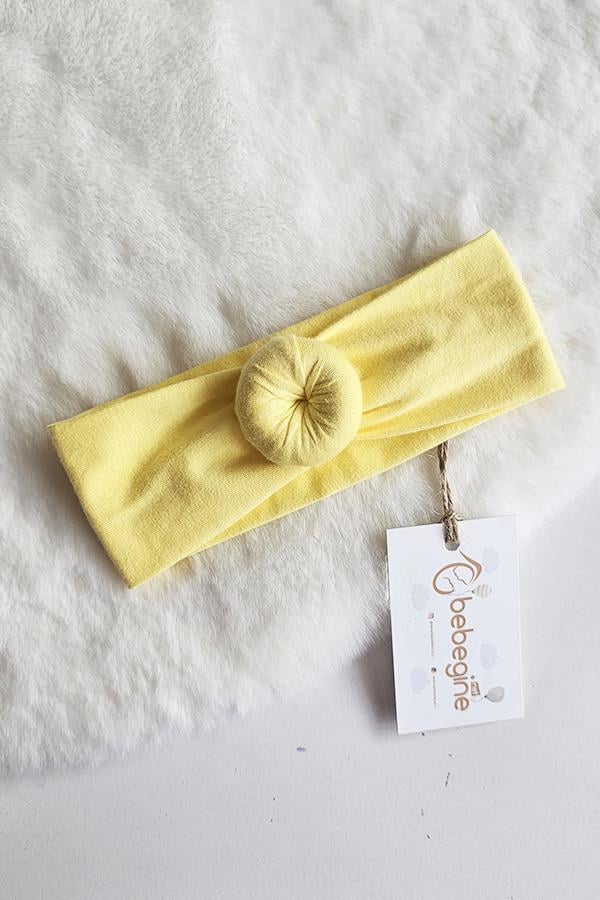 Sarı Renk Bebek Donut Bandana