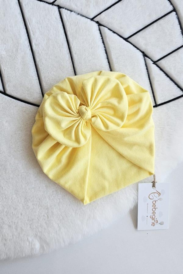 Sarı Renkli Düğüm Fiyonk Bone