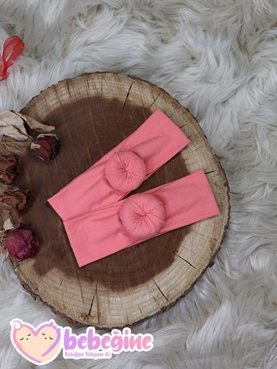 Şeftali Renk Bebek Donut Bandana