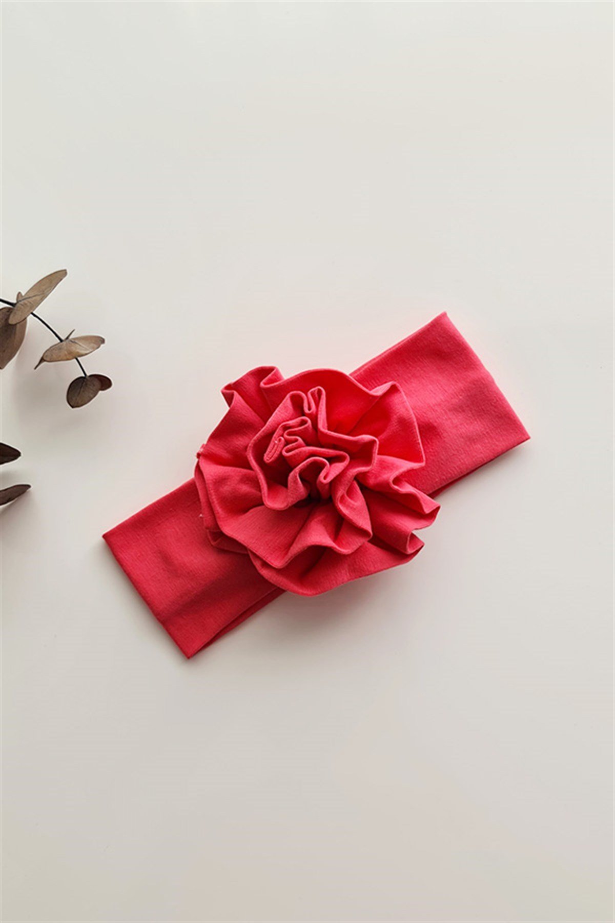 Şeker Pembe Renkli Çiçek Bandana