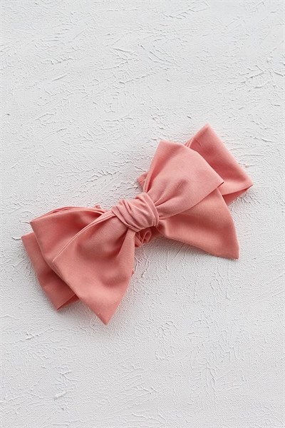 Somon Renkli Bebek Fiyonk Bandana