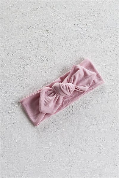 Toz Pembe Renkli Bebek Tavşan Kulak Bandana