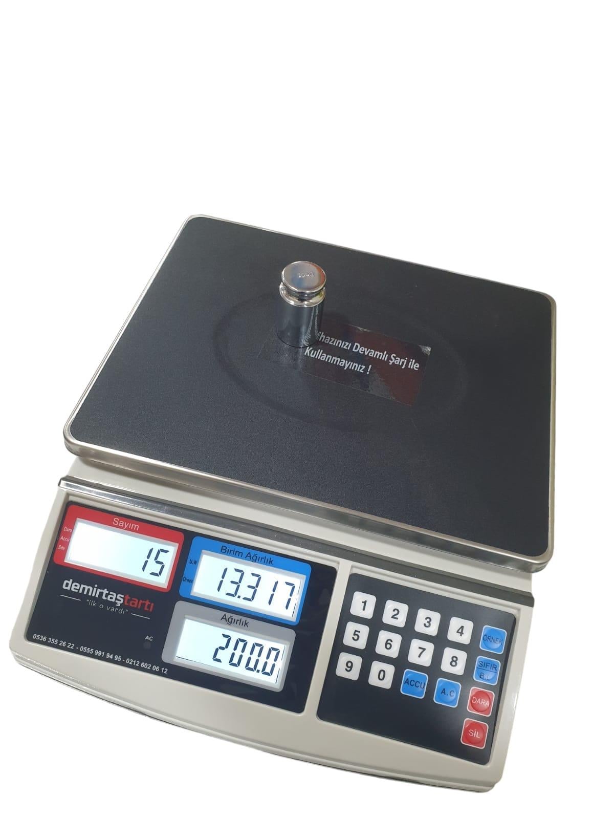 TCS-A 3 Kg (0.05 Gr) Sayıcı Terazi