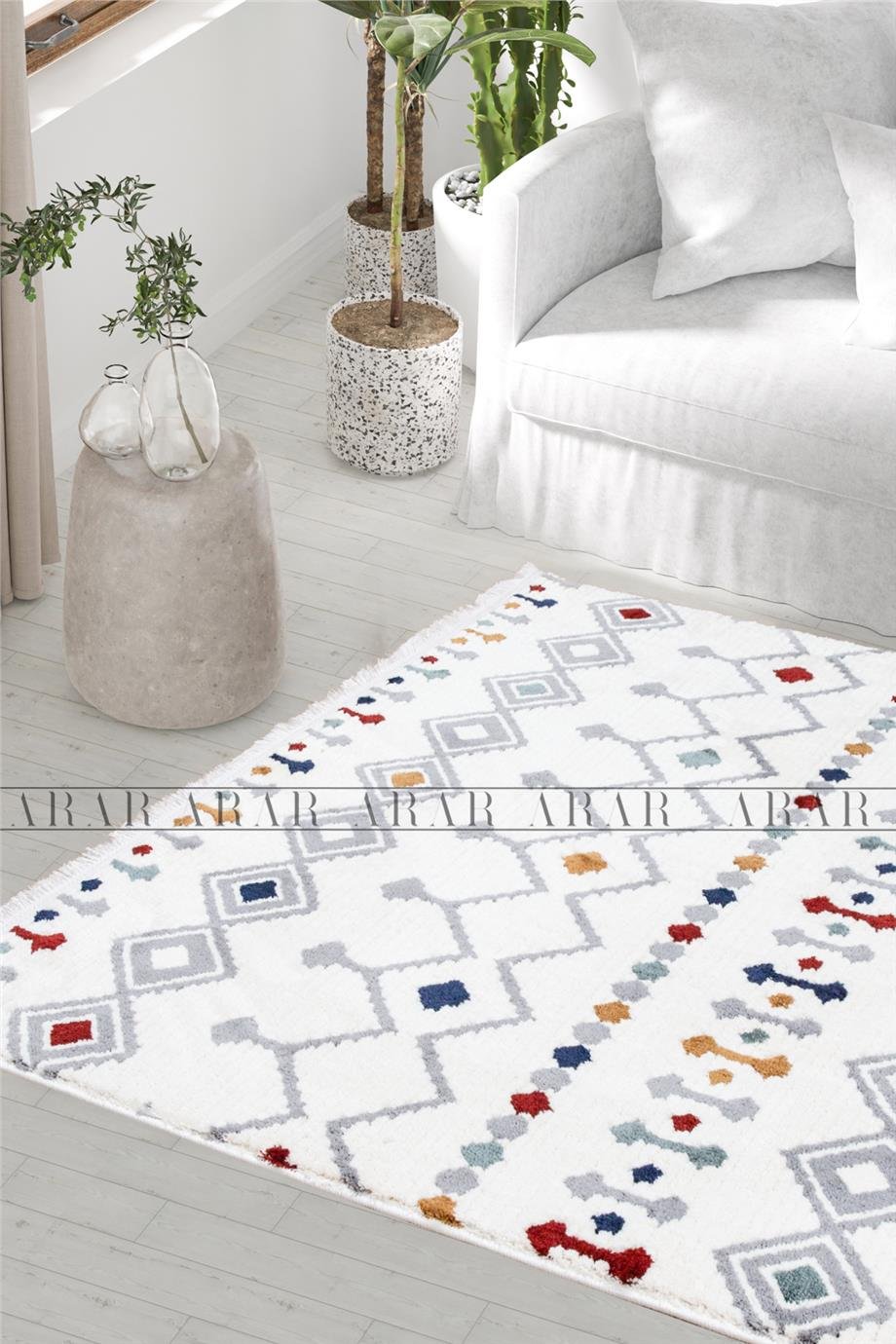 Bodrum 1002 Multi-bej Antitoz Dokuma Taban Yumusak Dokulu Makine Halısı