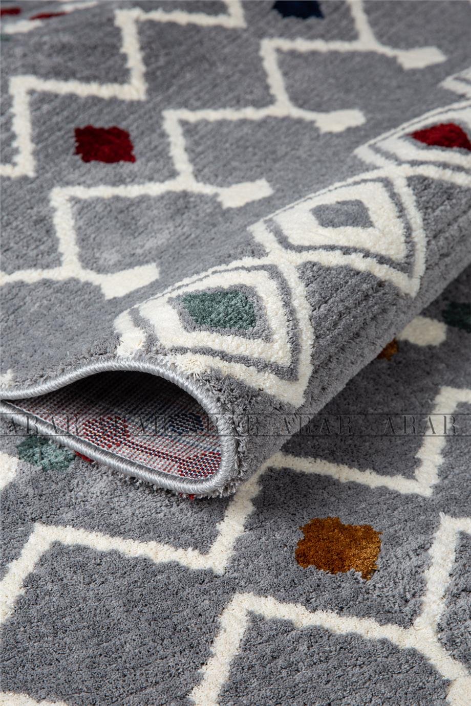 Bodrum 1002 Multi-Gri Antitoz Dokuma Taban Yumusak Dokulu Makine Halısı