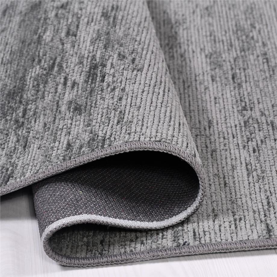 Flat 8206S Düz Desen Antitoz Dekoratif Halı - Flatt - ANTRASİT - 80 X 150