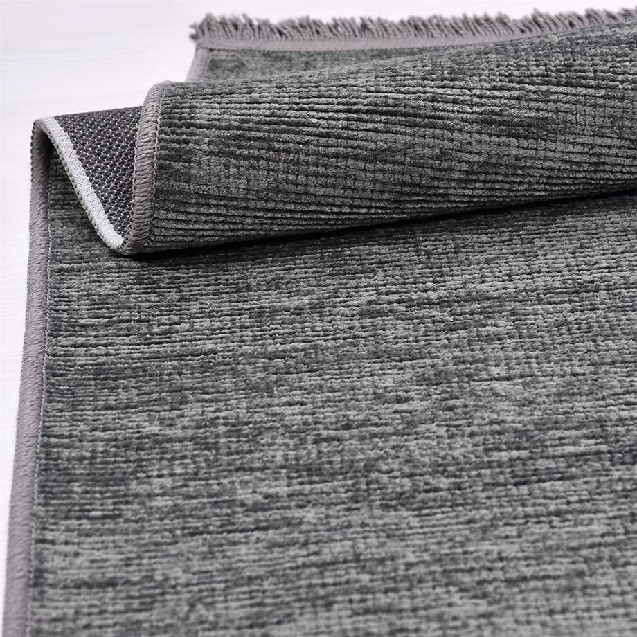 Flat 8206S Düz Desen Antitoz Dekoratif Halı - Flatt - ANTRASİT - 80 X 150