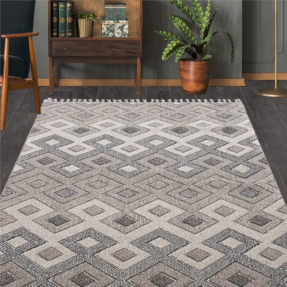 Hallstatt Bukle 9962N Antitoz Dokuma Tabanlı Bukle Halı