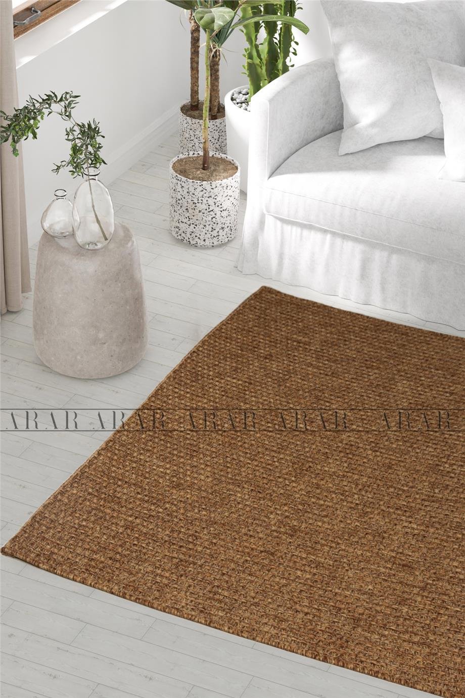 Lazio 666 KAHVE JÜT&SİSAL ÖRGÜ DOKUMA TABAN HALI