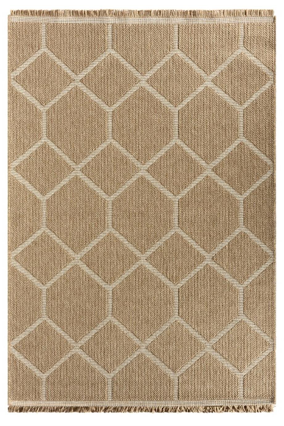 Sedir 669 Beyaz Jüt&Sisal Dokuma Tabanlı Antitoz Halı