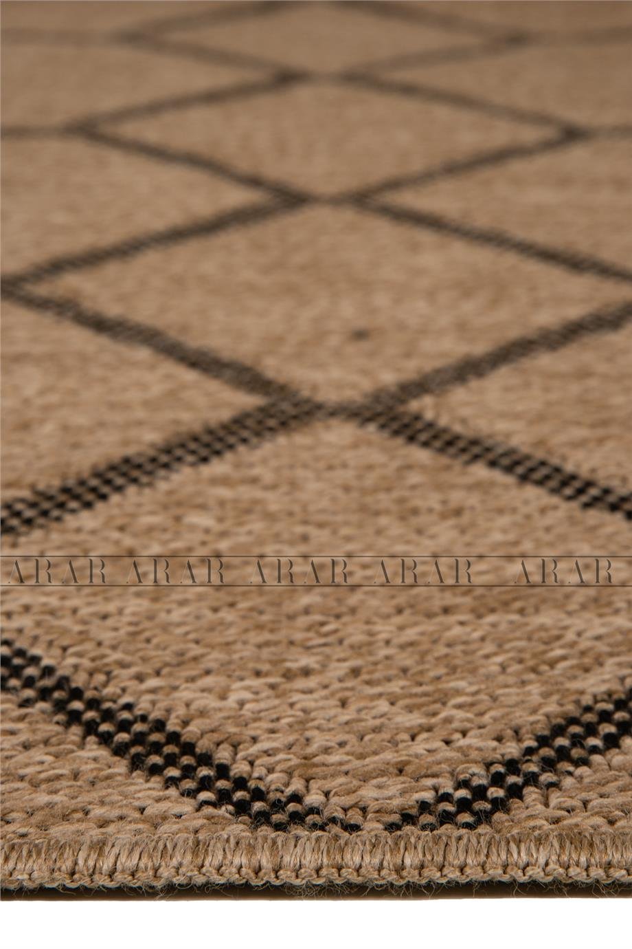 Sedir 669 Siyah Jüt&Sisal Dokuma Tabanlı Antitoz Halı