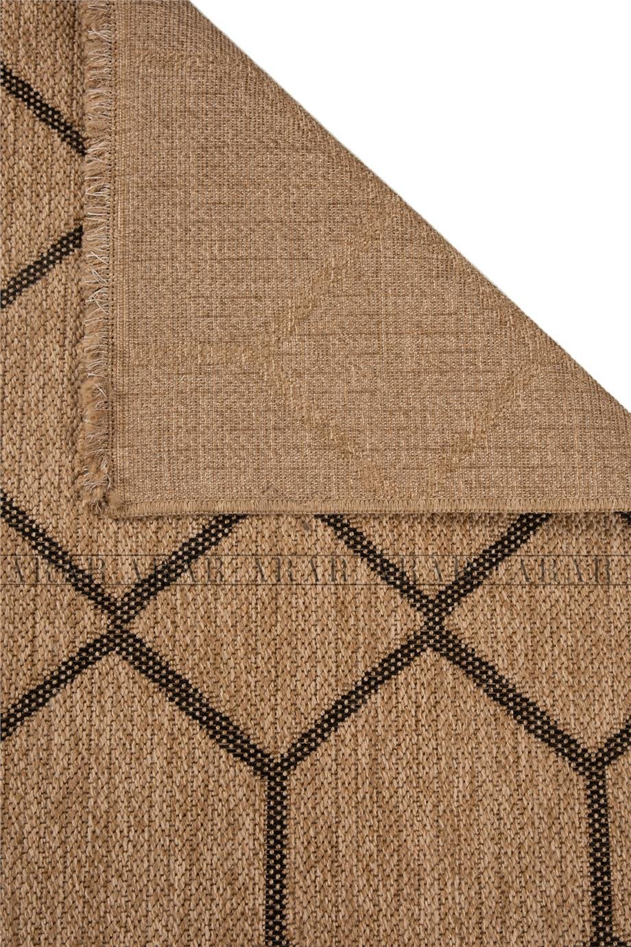 Sedir 669 Siyah Jüt&Sisal Dokuma Tabanlı Antitoz Halı