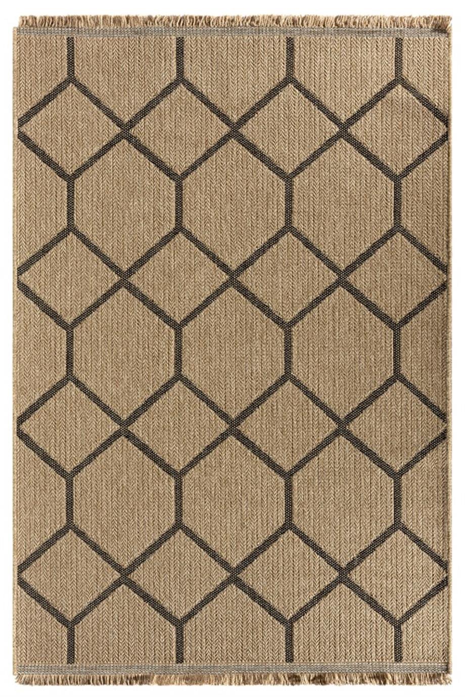 Sedir 669 Siyah Jüt&Sisal Dokuma Tabanlı Antitoz Halı