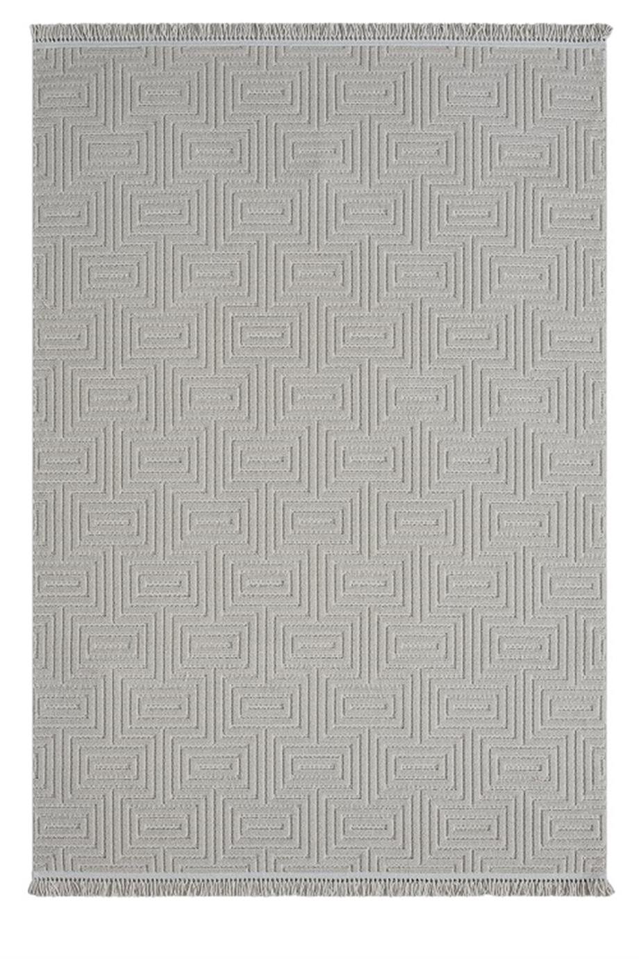 Side 1550-Gri Dokuma Taban Antitoz İskandinav Desenli Halı