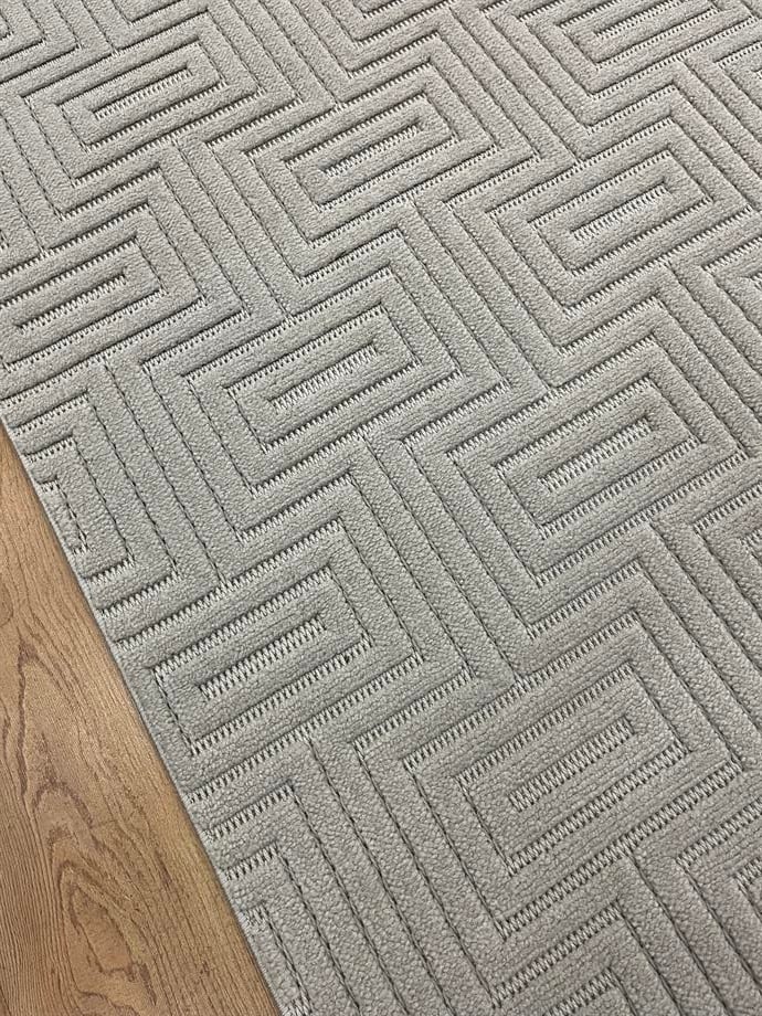 Side 1550-Gri Dokuma Taban Antitoz İskandinav Desenli Halı