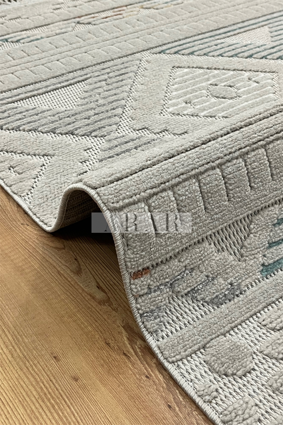 Side 1551 Multi-Gri Dokuma Taban Antitoz İskandinav Desenli Halı