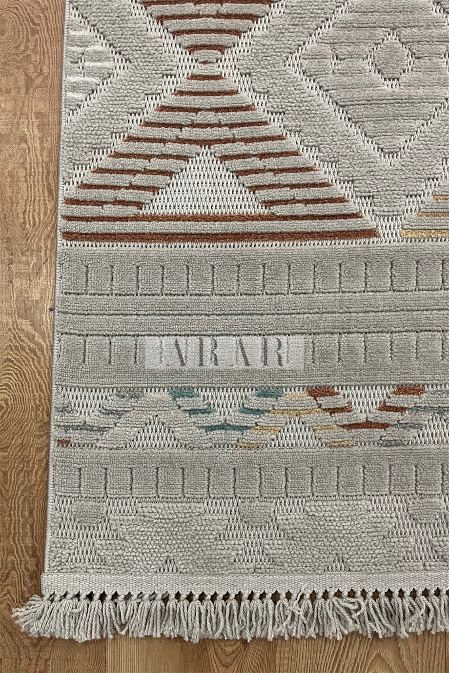 Side 1551 Multi-Gri Dokuma Taban Antitoz İskandinav Desenli Halı