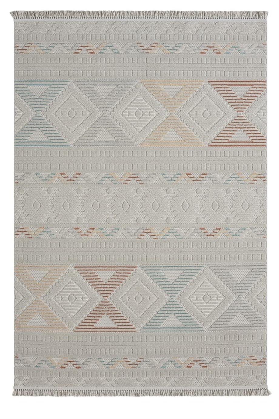 Side 1551 Multi-Gri Dokuma Taban Antitoz İskandinav Desenli Halı