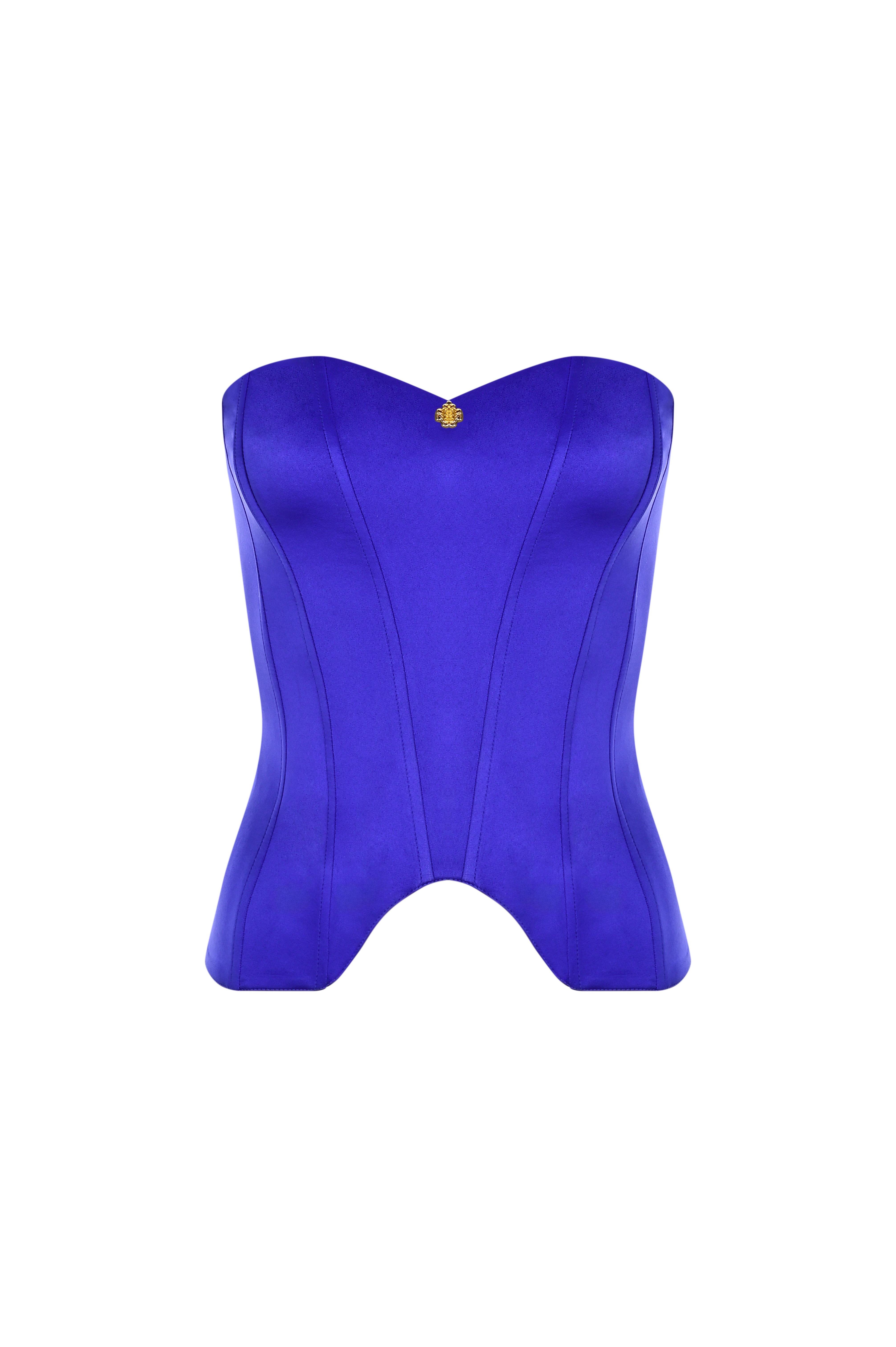 Addria Saks Mavisi Saten Korse