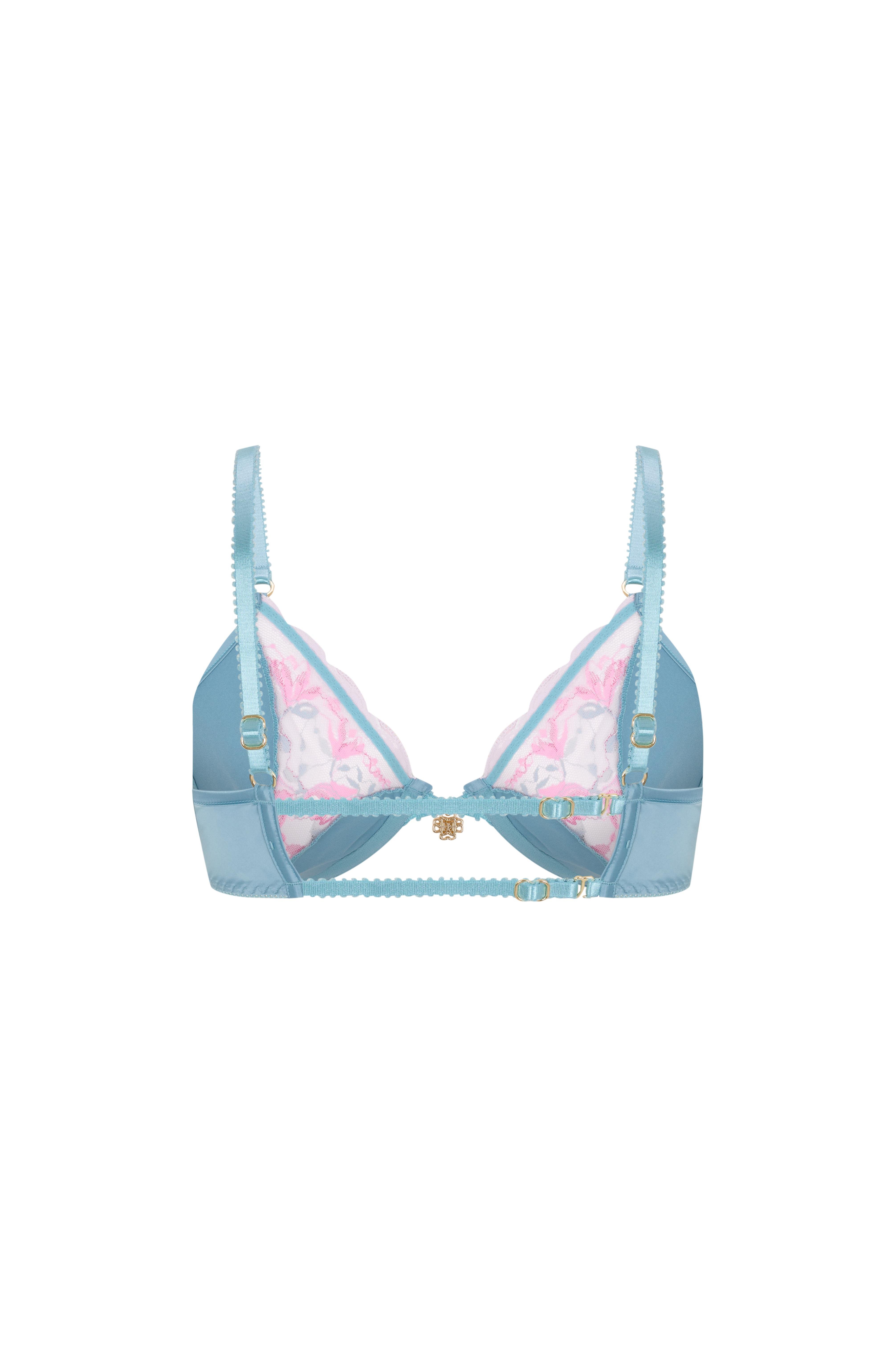 Blume Turkuaz Saten Dantel Dekolteli Balconette