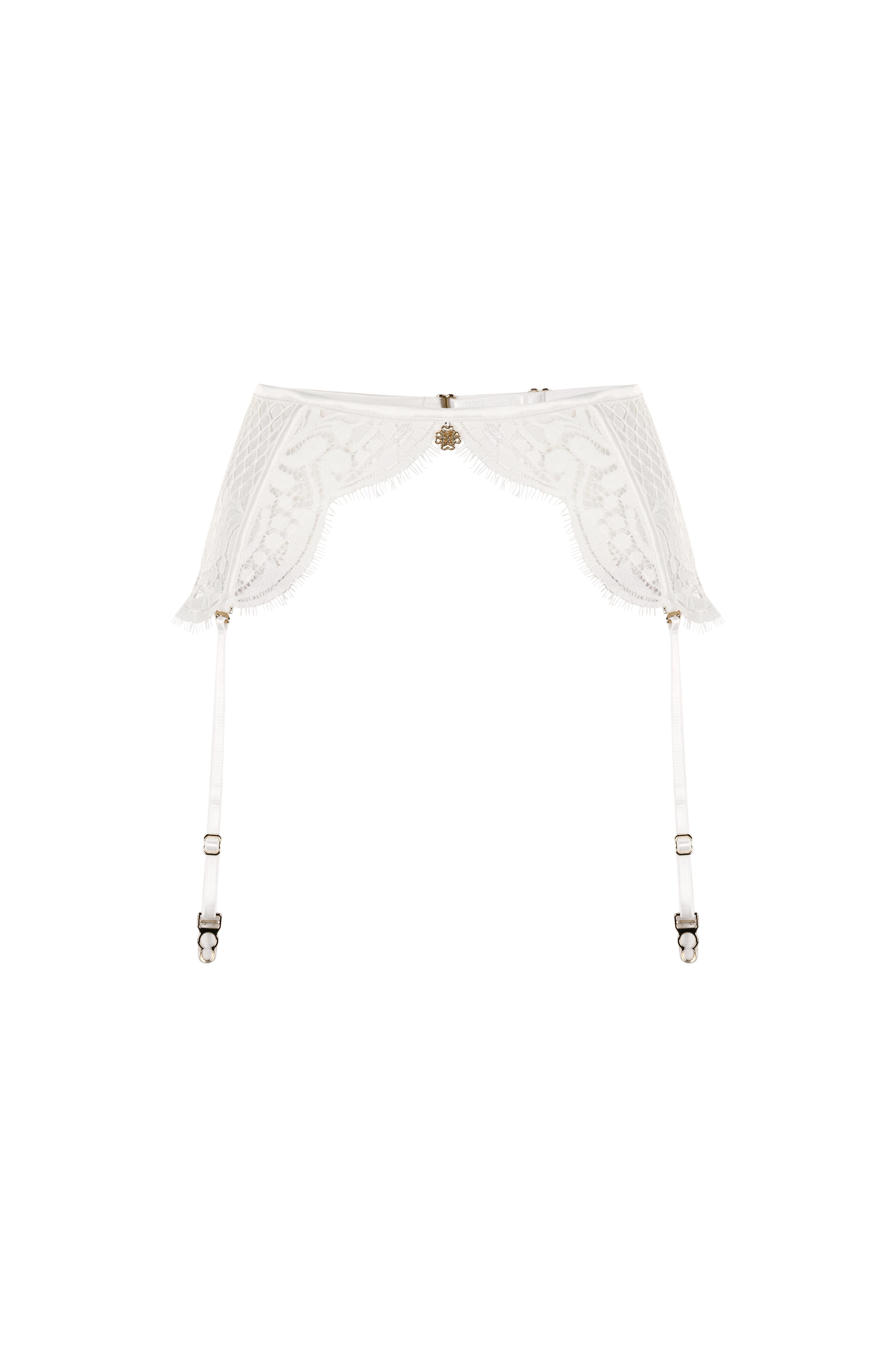 Calla Lily Beyaz Dantelli Jartiyer