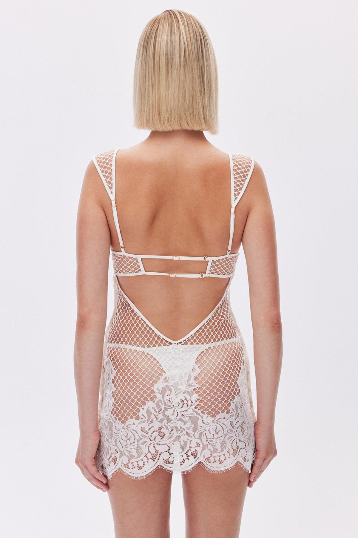 Calla Lily Ekru File Detaylı Babydoll