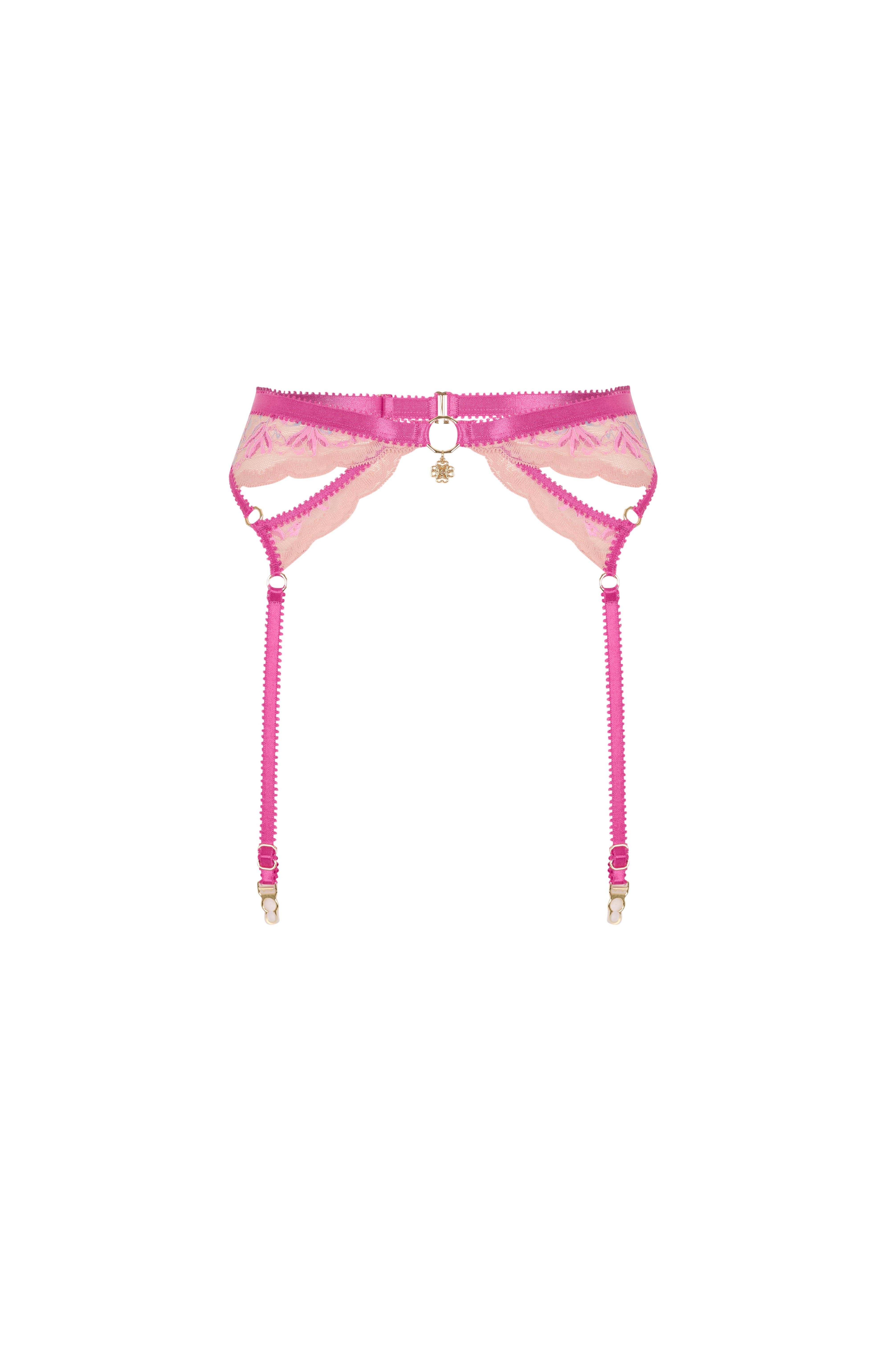 Fleur Pembe Dantelli Jartiyer