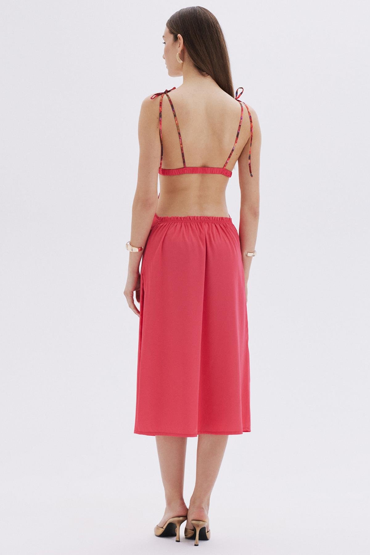 Seille Pembe Askılı Saten Gecelik