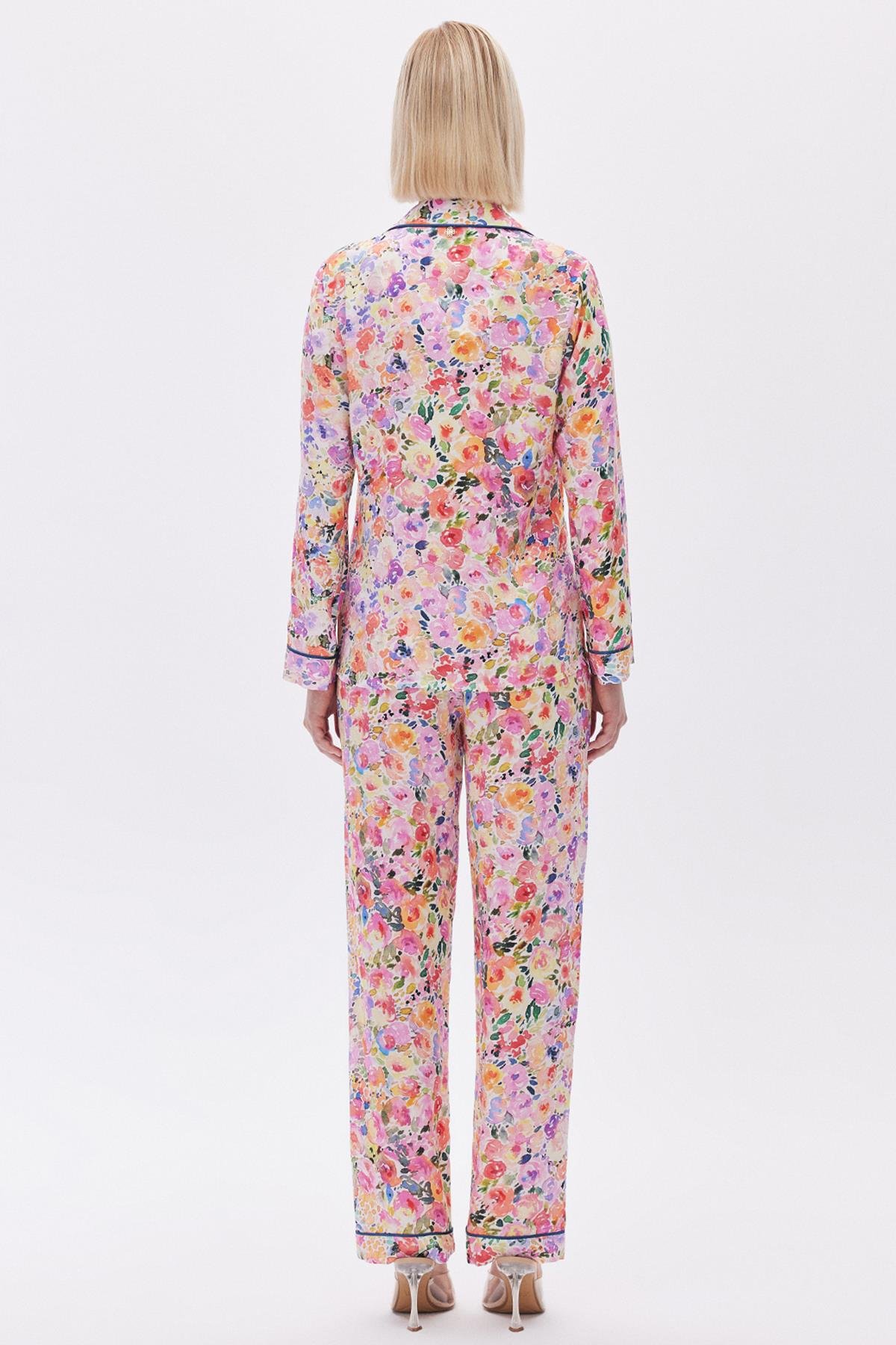 Selly Viskon Uzun Pijama Takımı