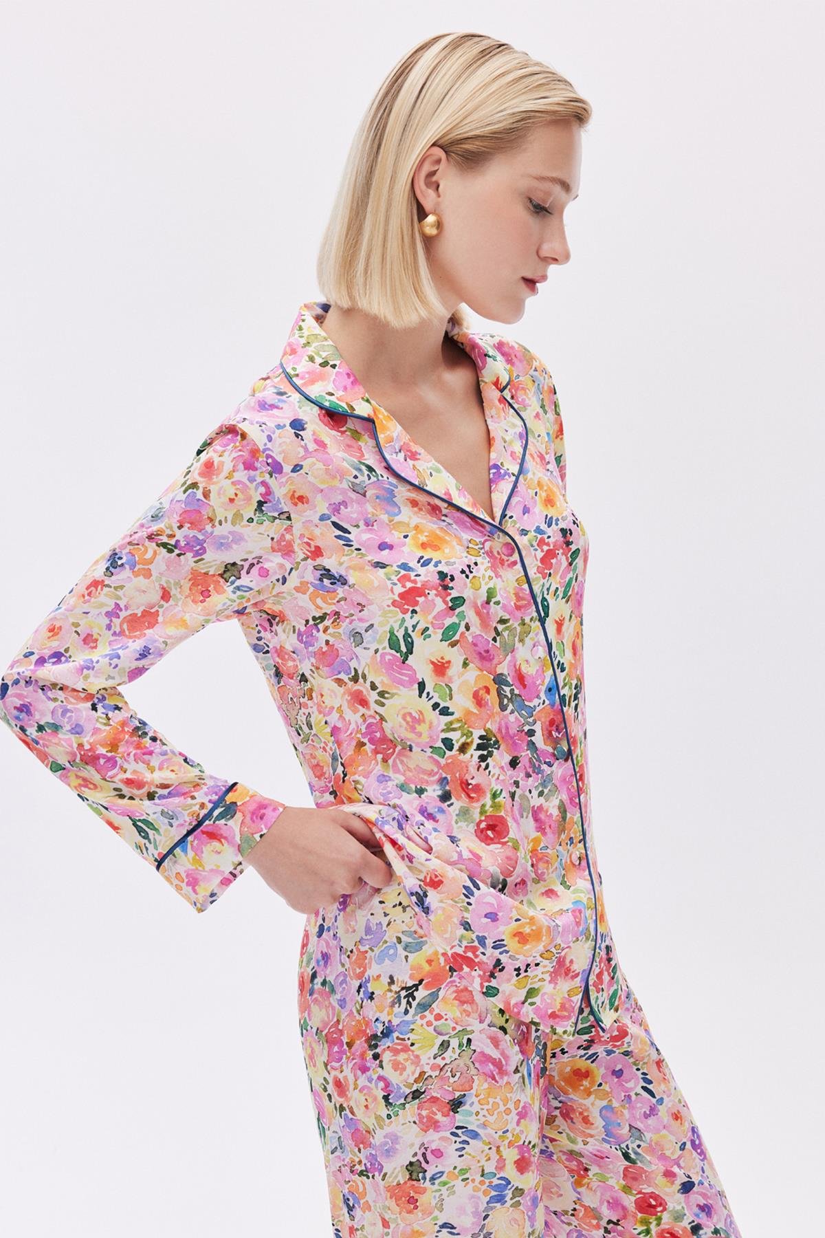 Selly Viskon Uzun Pijama Takımı