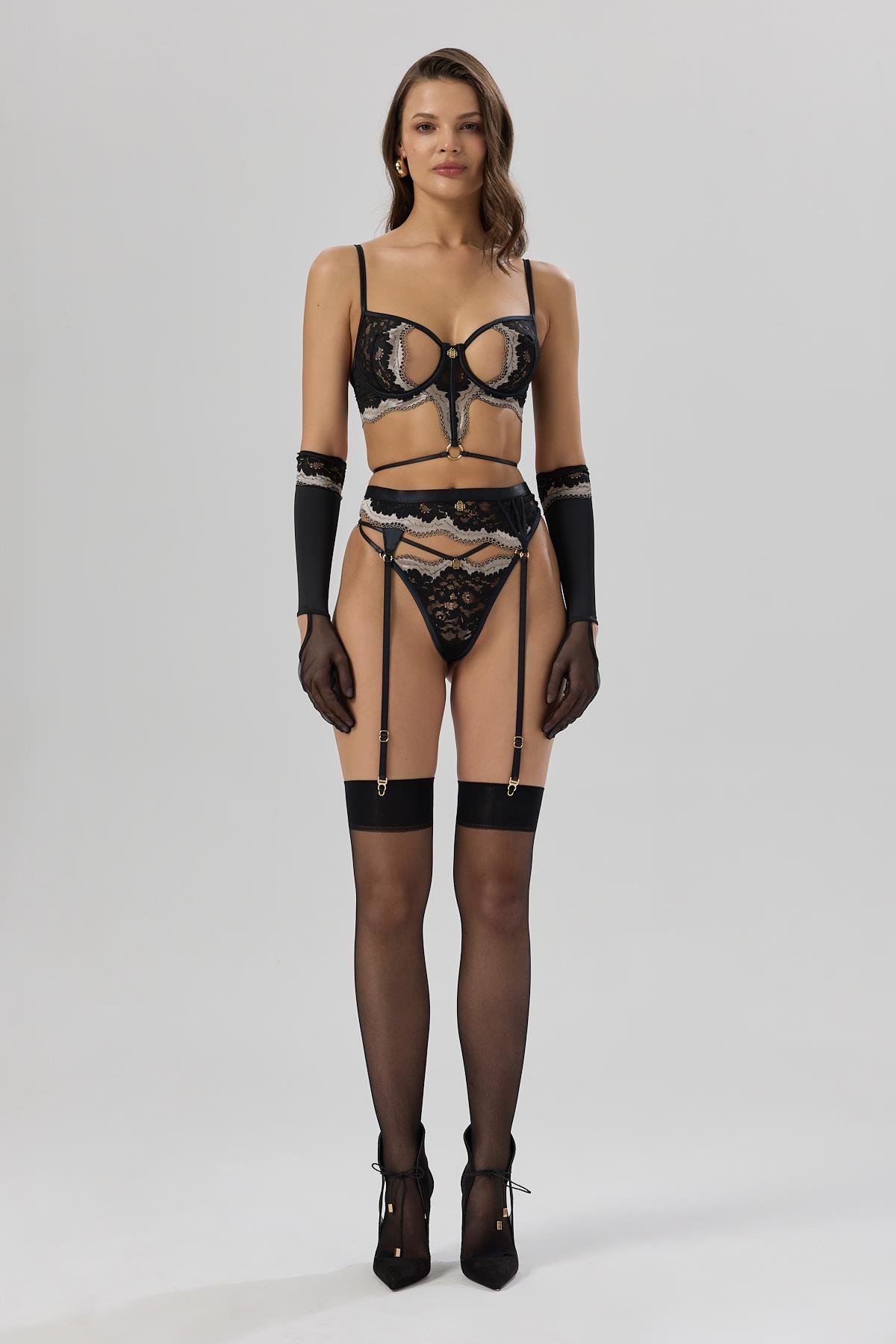 Sensure Siyah Dantelli String